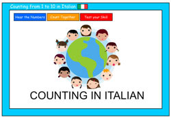Counting to 10 in Italian