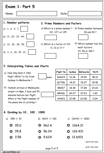 Exam 1 : part 5