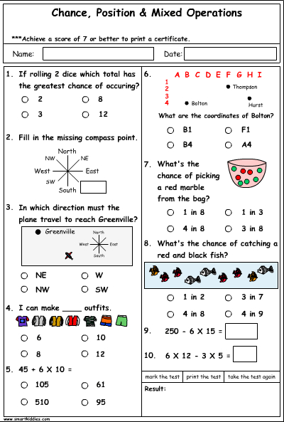 Chance, Position and Order of Operations