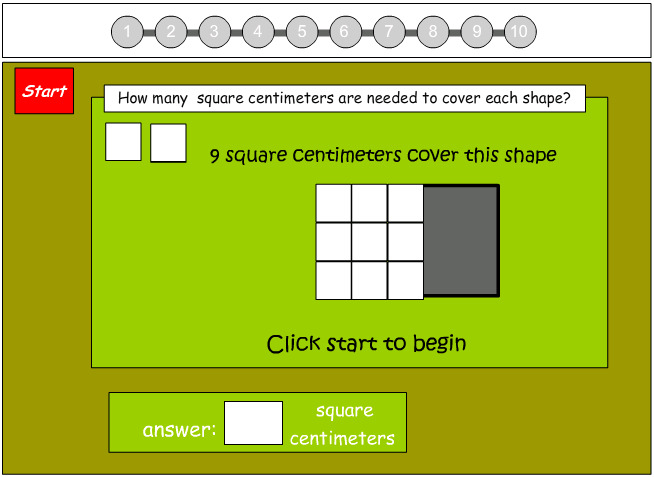 Measuring Area using Square Centimeters