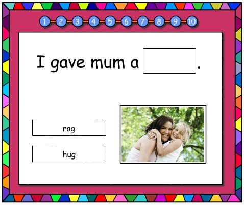 Word Family -ug and -ag