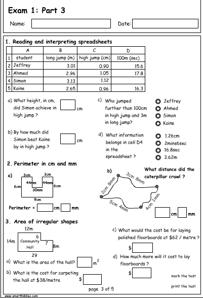 Exam 1 : part 3