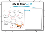 How to draw a fox