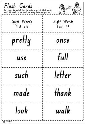Flash Cards List 15 and 16