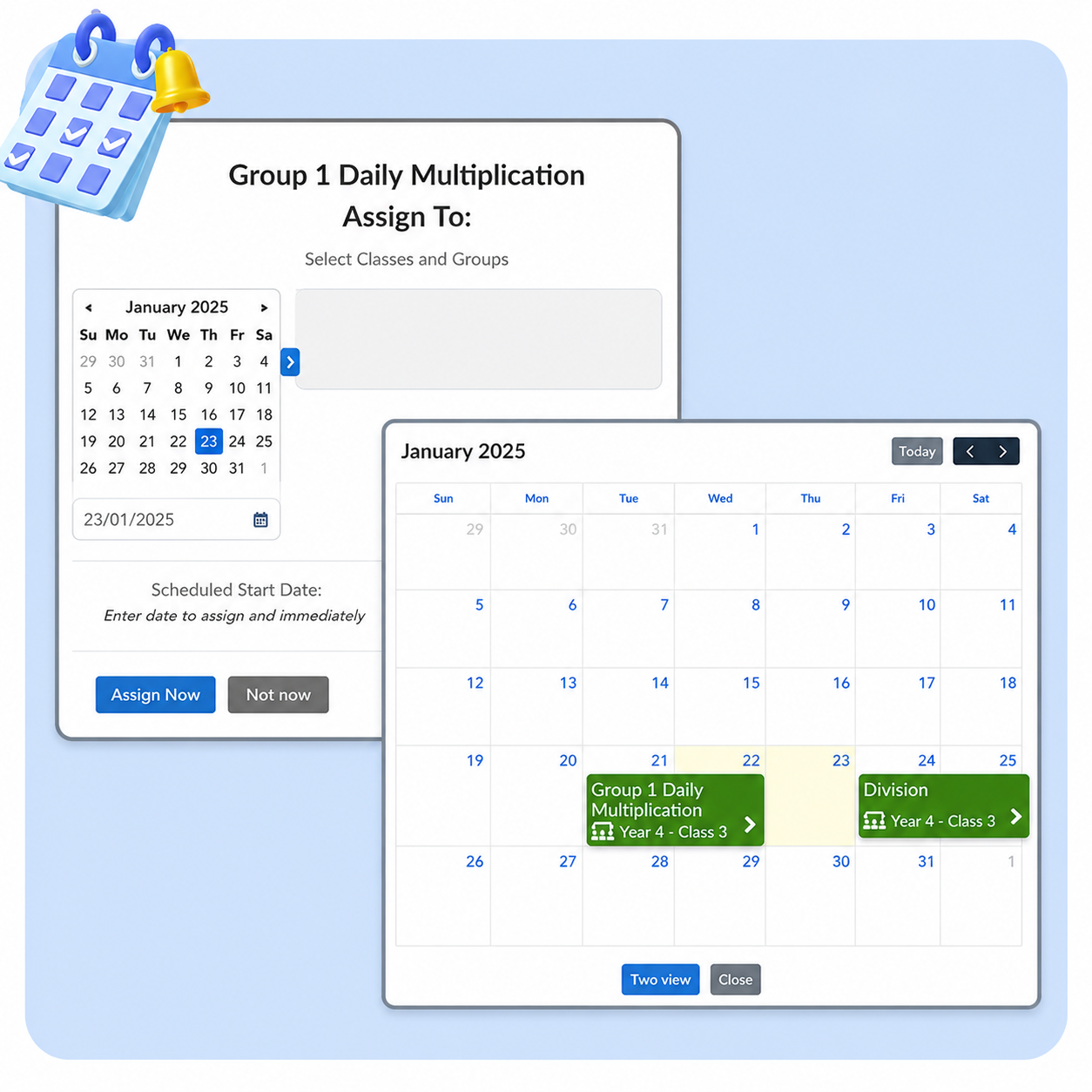 Studyladder auto-marking, showing instant feedback on student work